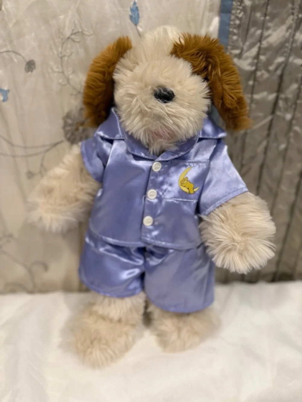 Build-A-Bear Cream Plush Puppy with Satin Tag - Picture 2 of 13